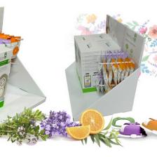 PLV de comptoir bien-être box plv en carton aromacare prêt à vendre