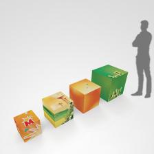 Publidecor PLV personnalisable cubes publicitaires 