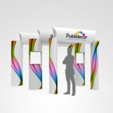 Publidecor, arche plv, arche carton, boutique arche, magasin arche totem publicitaire plv magasin en carton