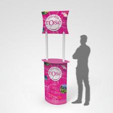 Stand évènement rosé, plv boissons, plv vins, fabricant imprimeur plv carton