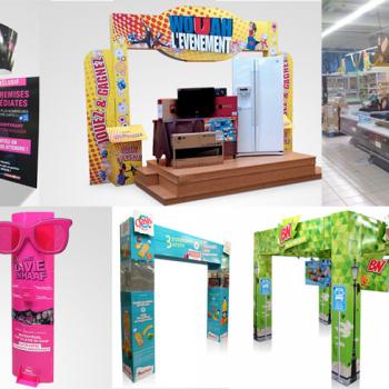 PLV sur mesure Publidécor : promotion des ventes, théâtralisation point de vente, promotion saisonnière magasin, PLV magasin 